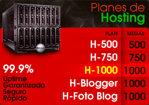 Planes de Hosting Alojamiento Web - Plan de Hosting 500 Megas, Plan de Hosting 750 Megas, Plan de Hosting 1000 Mil Megas, Plan de Hosting para Blogs, Plan de Hosting para Foto Blogs, El mas economico de Guatemala